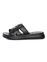 Papuci Dama din piele naturala 28-29 BLACK | FORMAZIONE
