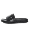Papuci Barbati din piele naturala S11112 BLACK | ADVANCER