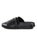 Papuci Barbati din piele naturala S11112 BLACK | ADVANCER
