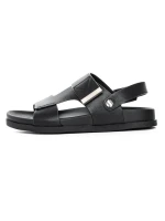 Sandale Barbati din piele naturala S12125 BLACK | ADVANCER