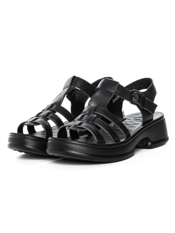 Sandale Dama din piele naturala 246609T BLACK | FORMAZIONE