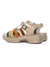 Sandale Dama din piele naturala 246609T APRICOT-GREEN | FORMAZIONE