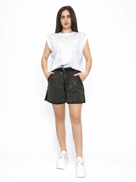 Pantaloni Scurti Dama WH-9398 NEGRU | KIKIRIKI