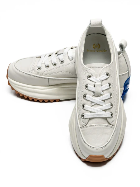 Természetes bőrből készült női sportcipő 9529-2X Fehér... » MeiShoes.ro