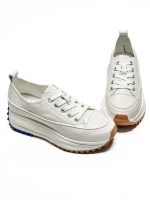 Természetes bőrből készült női sportcipő 9529-2X Fehér... » MeiShoes.ro