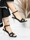 Sandale Dama cu Toc Subtire 5XKK21 BLACK | MEI