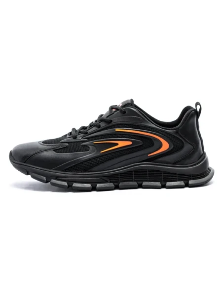 Pantofi Sport Barbati 9517 Negru-Portocaliu (M38) Mels