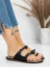 Papuci Dama cu Talpa Joasa J588-5 BLACK | MEI