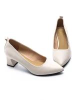Pantofi cu Toc gros 267678 Crem | Formazione