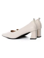 Pantofi cu Toc gros 267678 Crem | Formazione