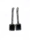 Set Colier + Cercei CLR016 ARGINTIU-NEGRU | MEI