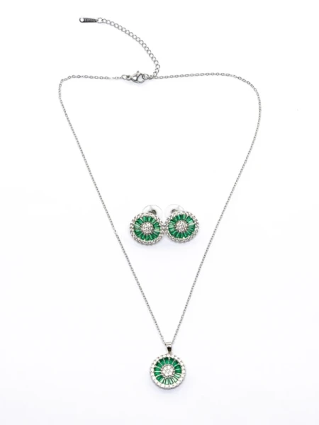 Set Colier + Cercei CLR004 VERDE | MEI