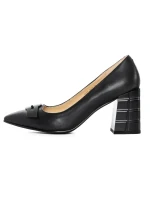 Pantofi cu Toc gros K4321-3667A Negru Jose Simon