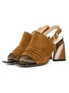 Sandale Dama cu Toc gros K4340-3722C Maro deschis Jose Simon