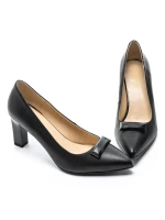 Pantofi cu Toc gros K4429-3966A Negru Jose Simon