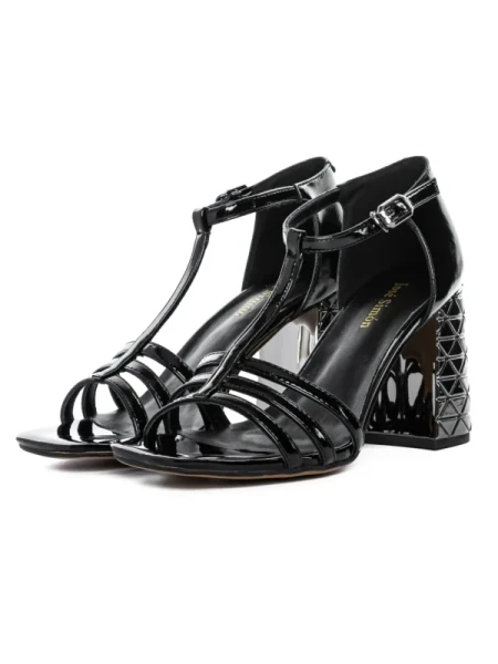 Sandale Dama cu Toc gros K835-02B Negru Jose Simon