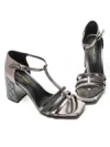Sandale Dama cu Toc gros K835-02C Guncolor Jose Simon