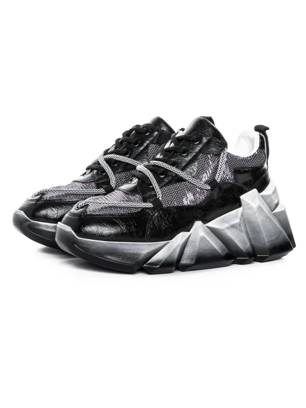 Pantofi Sport Dama cu Platforma M0182-104 Negru Seniorah