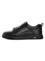Pantofi Casual Barbati din piele naturala W25513-1 BLACK | ADVANCER