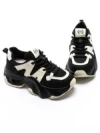 Pantofi Sport Dama din piele naturala 3A532 BLACK-CREAM | ADVANCER