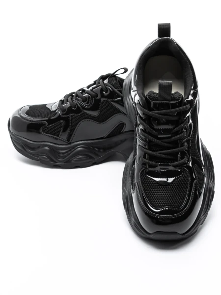 Természetes bőrből készült női sportcipő 919-1 Fekete ... » MeiShoes.ro