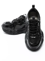 Természetes bőrből készült női sportcipő 919-1 Fekete ... » MeiShoes.ro