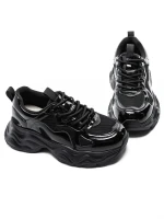 Természetes bőrből készült női sportcipő 919-1 Fekete ... » MeiShoes.ro