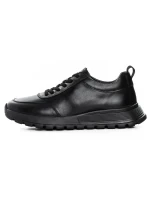 Pantofi Sport Barbati din piele naturala 88866 BLACK | ADVANCER
