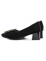 Pantofi cu toc din piele naturala 2216-50 BLACK | ADVANCER