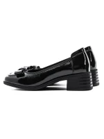 Pantofi cu toc din piele naturala 1355-1 BLACK | ADVANCER