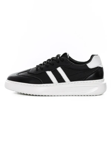 Pantofi Sport Barbati din piele naturala 02-208 BLACK-WHITE | ADVANCER