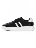 Pantofi Sport Barbati din piele naturala 02-208 BLACK-WHITE | ADVANCER