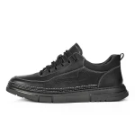 Férfi alkalmi cipő valódi bőrből WM807 Fekete-Fehér | ... » MeiShoes.ro
