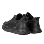 Férfi alkalmi cipő valódi bőrből WM807 Fekete-Fehér | ... » MeiShoes.ro