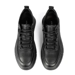 Férfi alkalmi cipő valódi bőrből WM807 Fekete-Fehér | ... » MeiShoes.ro