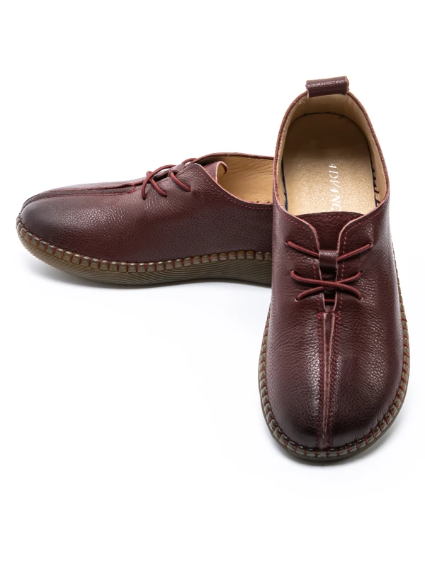 Természetes bőrből készült női alkalmi cipő SC9520 Bur... » MeiShoes.ro