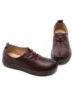 Természetes bőrből készült női alkalmi cipő SC9520 Bur... » MeiShoes.ro