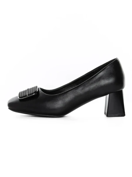 Pantofi cu toc din piele naturala TP2377-2 BLACK | ADVANCER