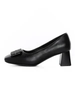 Pantofi cu toc din piele naturala TP2377-2 BLACK | ADVANCER