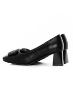 Pantofi cu toc din piele naturala TP2377-2 BLACK | ADVANCER