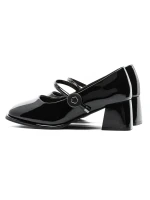 Pantofi cu toc din piele naturala TP312-1 BLACK | ADVANCER