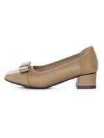 Pantofi cu toc din piele naturala TP3201-1 APRICOT | ADVANCER