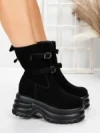 Ghete Dama din piele naturala 5W62 BLACK | PANTOFUL
