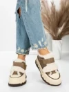 Ghete Dama din piele naturala 5W53 KHAKI | PANTOFUL