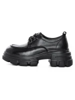 Természetes bőrből készült női alkalmi cipő KM1606 Fek... » MeiShoes.ro