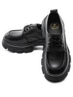 Természetes bőrből készült női alkalmi cipő KM1606 Fek... » MeiShoes.ro