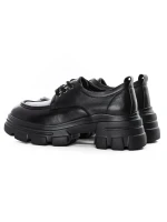 Természetes bőrből készült női alkalmi cipő KM1606 Fek... » MeiShoes.ro