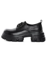 Természetes bőrből készült női alkalmi cipő KM1607 Fek... » MeiShoes.ro