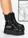 Ghete Dama cu Platforma 3AL77 BLACK | MEI