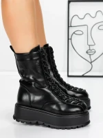 Ghete Dama cu Platforma 3AL77 BLACK | MEI